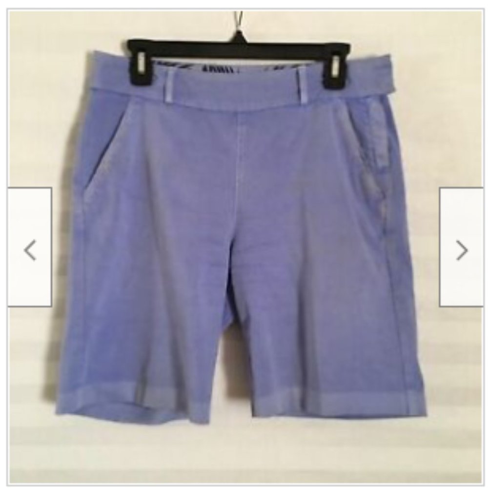 FRESH PRODUCE Periwinkle Bermuda Shorts Pockets Side Zipper